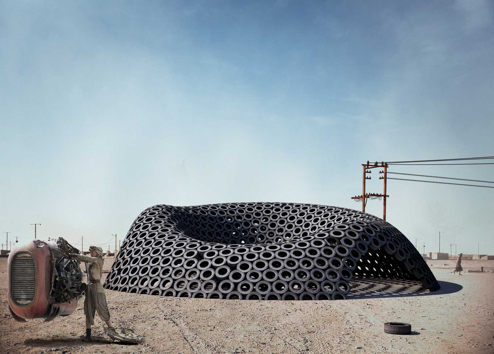 Muftah Abudajaja Libya Design Architecture Nouakchott Urban Mauritania Tires wires 1