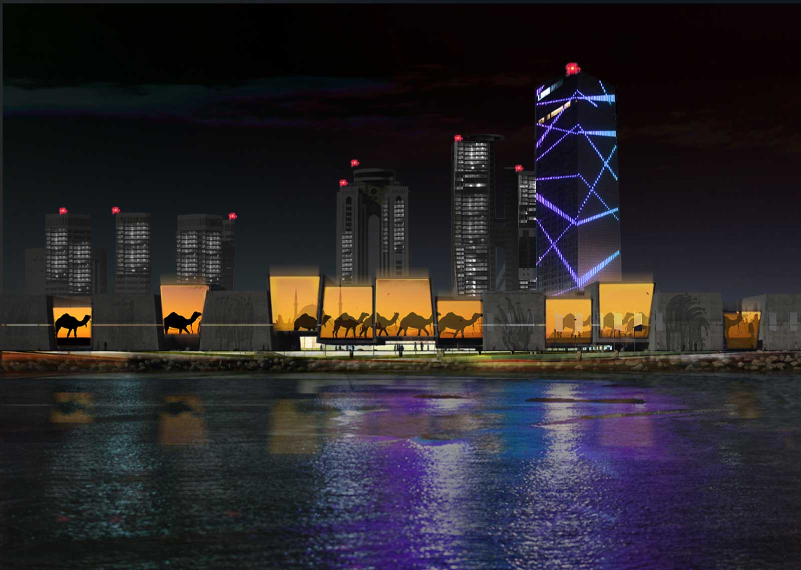 Muftah Abudajaja Libya Tripoli Design Architecture Tower CBD Tripoli Line competition 14
